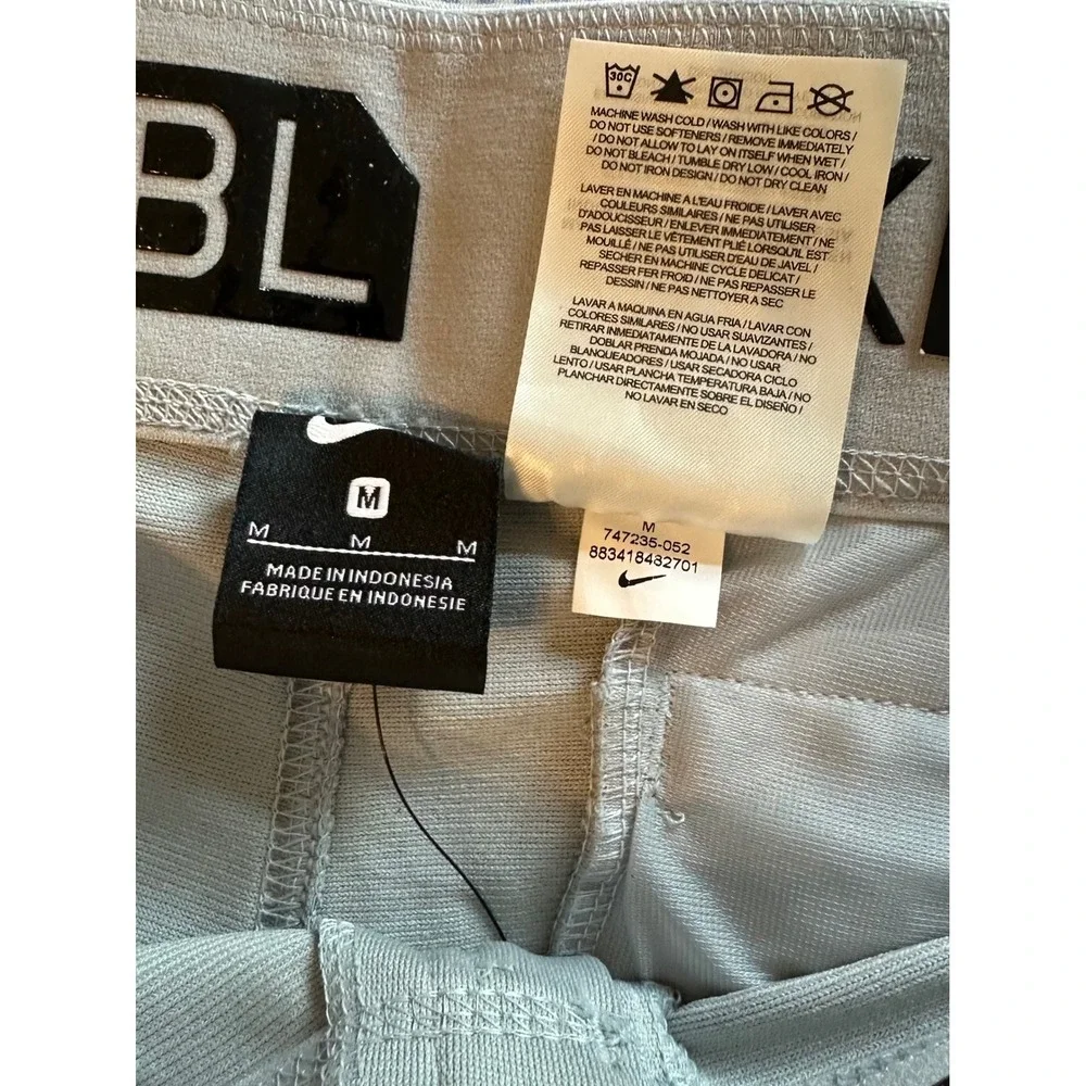 Nike Vapor Pro Baseball Pants Mens Medium Long Light Grey 747235-052 Straight